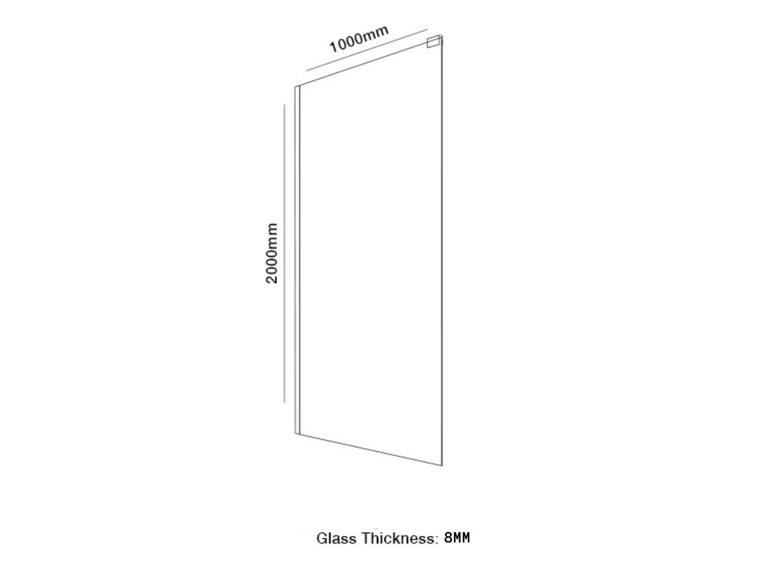 Crystaltech Walk In Wall Mounted Shower Screen Including Arm Ctf