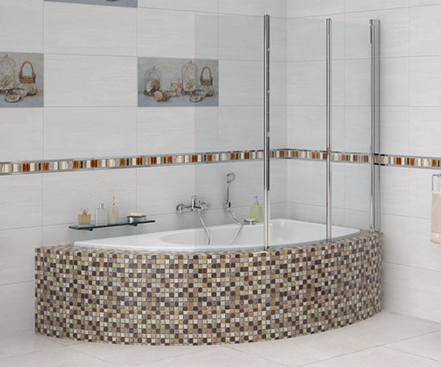 Salina White Built In Left Hand Corner Bath 1492 X 958mm